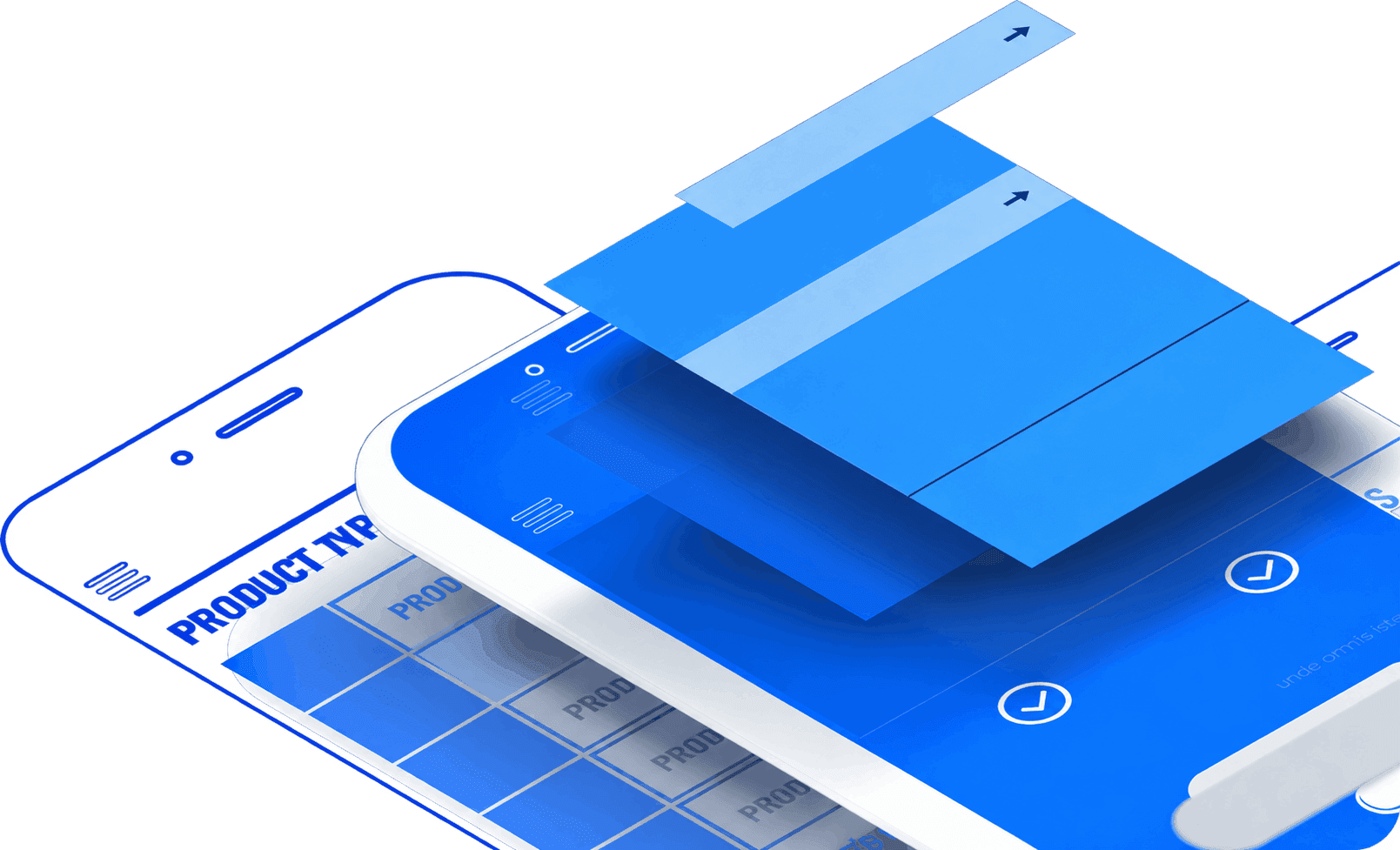 Layered IBM interface artwork
